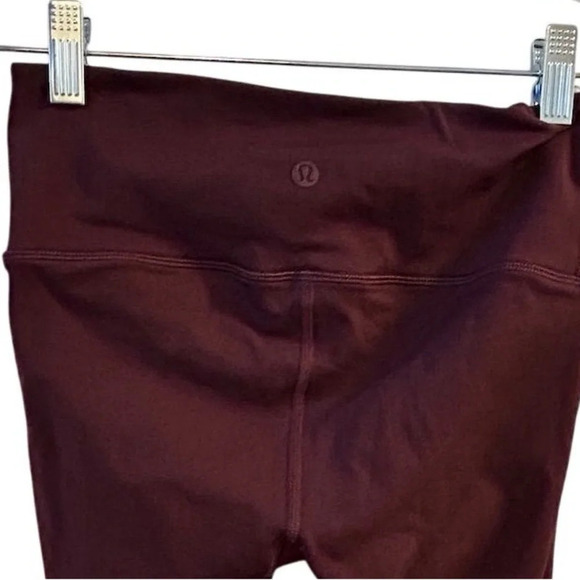 Lululemon High-Rise Reveal 7/8 Tight Leggings Dark Adobe Red Size 6 Yoga Running - Picture 6 of 11